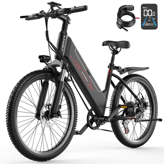 Glide Max F26 Electric Bike for Adults, 26" Electric Mountain Bike with 750W Peak Motor, Max 55Miles 28MPH Electric Bicycles, Removable Battery, Dual Disc Brakes - Glide Max electric bike photo